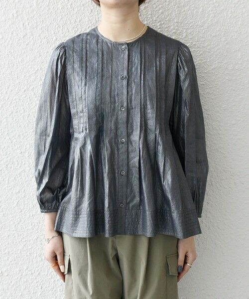 SHIPS / シップス シャツ・ブラウス | SHIPS any:〈手洗い可能〉箔 タック フレア シャツ ブラウス | 詳細23