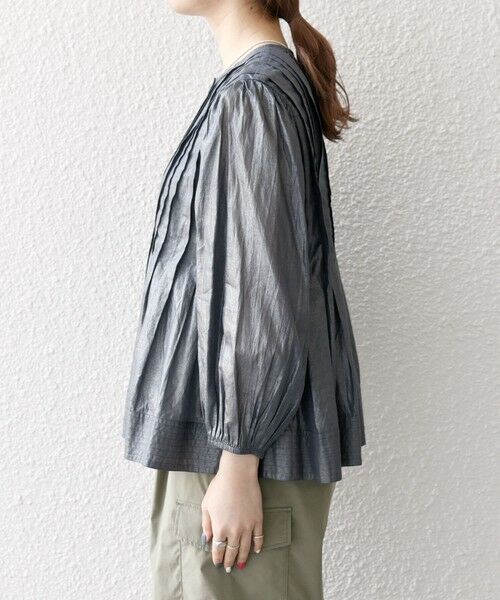 SHIPS / シップス シャツ・ブラウス | SHIPS any:〈手洗い可能〉箔 タック フレア シャツ ブラウス | 詳細24