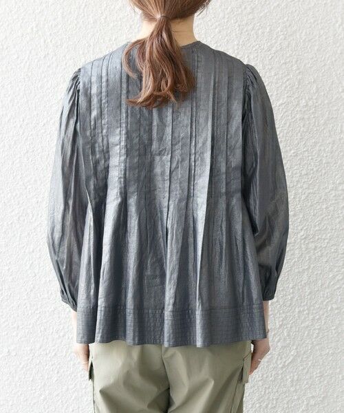 SHIPS / シップス シャツ・ブラウス | SHIPS any:〈手洗い可能〉箔 タック フレア シャツ ブラウス | 詳細25