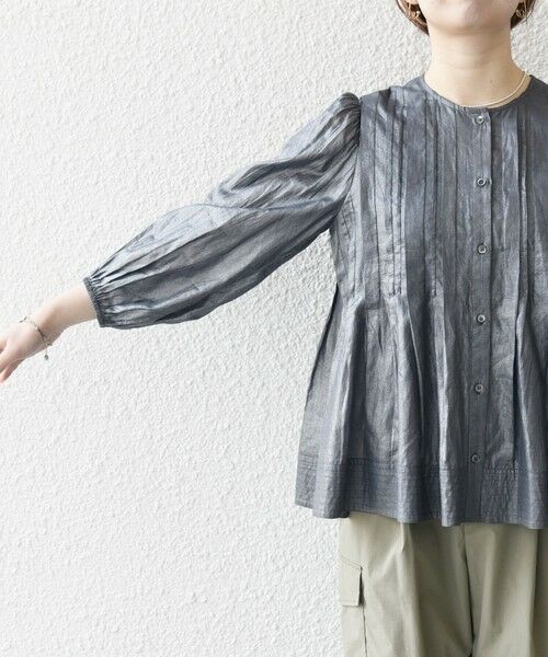 SHIPS / シップス シャツ・ブラウス | SHIPS any:〈手洗い可能〉箔 タック フレア シャツ ブラウス | 詳細26