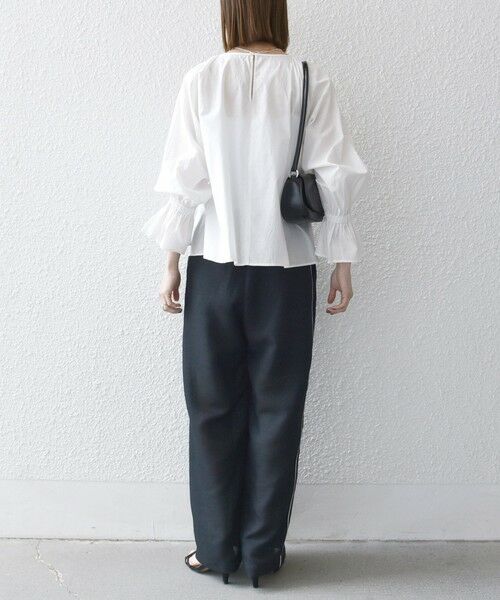 SHIPS for women / シップスウィメン SHIPS any:〈手洗い可能〉ロープ デザイン ギャザースリーブ フレア ブラウス セール】SHIPS any:〈手洗い可能〉ロープ デザイン ギャザー