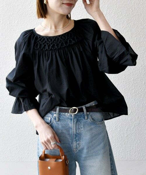 SHIPS / シップス シャツ・ブラウス | SHIPS any:〈手洗い可能〉ロープ デザイン ギャザースリーブ フレア ブラウス | 詳細19