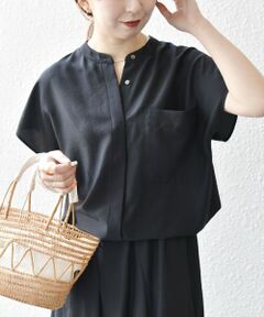 SHIPS / シップス シャツ・ブラウス | SHIPS any:〈洗濯機可能〉グロッシー ドロスト バンドカラー フレンチ シャツ