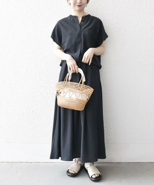 SHIPS / シップス シャツ・ブラウス | SHIPS any:〈洗濯機可能〉グロッシー ドロスト バンドカラー フレンチ シャツ | 詳細1