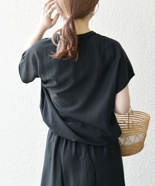 SHIPS / シップス シャツ・ブラウス | SHIPS any:〈洗濯機可能〉グロッシー ドロスト バンドカラー フレンチ シャツ | 詳細5