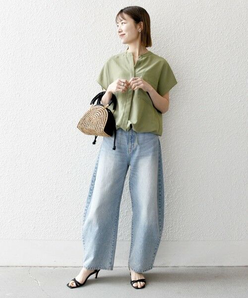 SHIPS / シップス シャツ・ブラウス | SHIPS any:〈洗濯機可能〉グロッシー ドロスト バンドカラー フレンチ シャツ | 詳細15