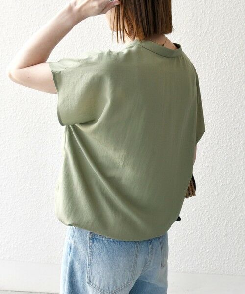 SHIPS / シップス シャツ・ブラウス | SHIPS any:〈洗濯機可能〉グロッシー ドロスト バンドカラー フレンチ シャツ | 詳細18