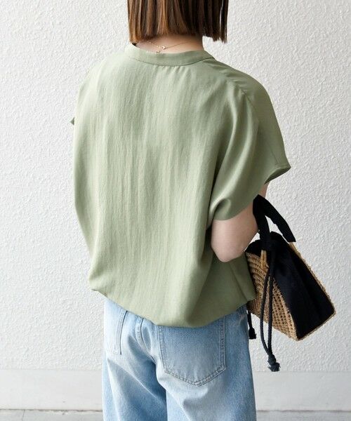 SHIPS / シップス シャツ・ブラウス | SHIPS any:〈洗濯機可能〉グロッシー ドロスト バンドカラー フレンチ シャツ | 詳細19