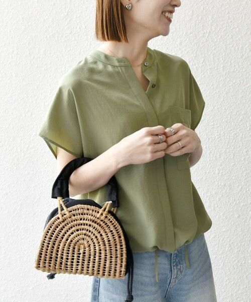 SHIPS / シップス シャツ・ブラウス | SHIPS any:〈洗濯機可能〉グロッシー ドロスト バンドカラー フレンチ シャツ | 詳細21