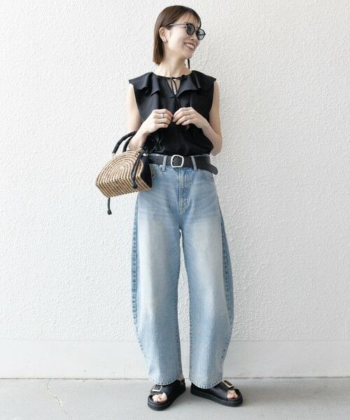 SHIPS / シップス シャツ・ブラウス | SHIPS any:〈洗濯機可能〉グロッシー ラッフル フリル ノースリーブ ブラウス | 詳細1