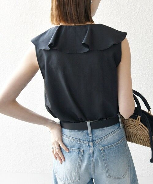 SHIPS / シップス シャツ・ブラウス | SHIPS any:〈洗濯機可能〉グロッシー ラッフル フリル ノースリーブ ブラウス | 詳細5