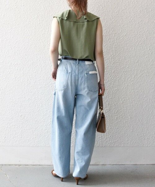 SHIPS / シップス シャツ・ブラウス | SHIPS any:〈洗濯機可能〉グロッシー ラッフル フリル ノースリーブ ブラウス | 詳細13