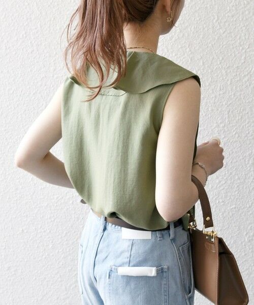 SHIPS / シップス シャツ・ブラウス | SHIPS any:〈洗濯機可能〉グロッシー ラッフル フリル ノースリーブ ブラウス | 詳細17