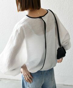 SHIPS / シップス シャツ・ブラウス | SHIPS any:〈洗濯機可能〉フラワー ジャカード ドルマン パイピング ブラウス