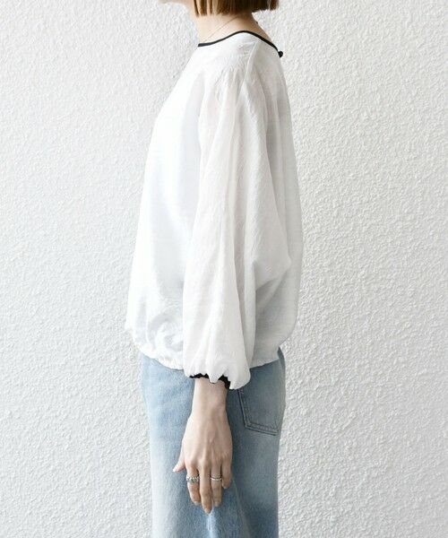 SHIPS / シップス シャツ・ブラウス | SHIPS any:〈洗濯機可能〉フラワー ジャカード ドルマン パイピング ブラウス | 詳細14