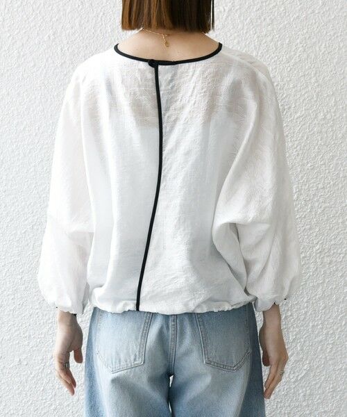 SHIPS / シップス シャツ・ブラウス | SHIPS any:〈洗濯機可能〉フラワー ジャカード ドルマン パイピング ブラウス | 詳細15