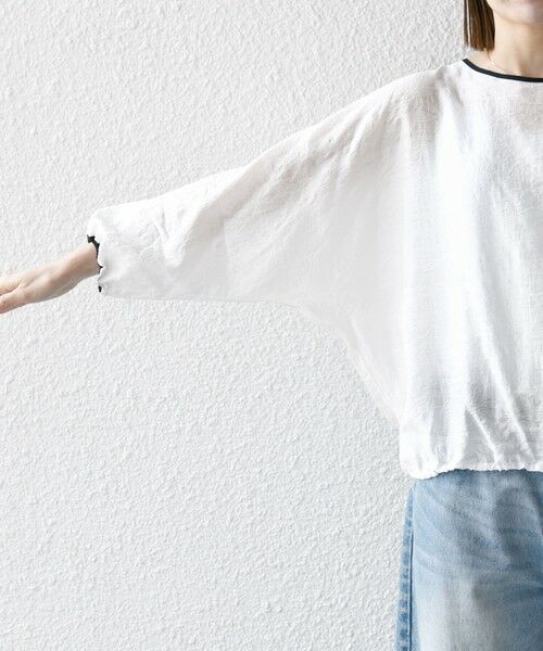 SHIPS / シップス シャツ・ブラウス | SHIPS any:〈洗濯機可能〉フラワー ジャカード ドルマン パイピング ブラウス | 詳細16