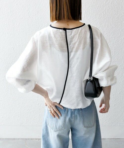 SHIPS / シップス シャツ・ブラウス | SHIPS any:〈洗濯機可能〉フラワー ジャカード ドルマン パイピング ブラウス | 詳細9