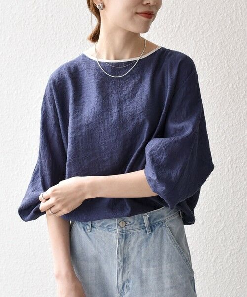 SHIPS / シップス シャツ・ブラウス | SHIPS any:〈洗濯機可能〉フラワー ジャカード ドルマン パイピング ブラウス | 詳細20