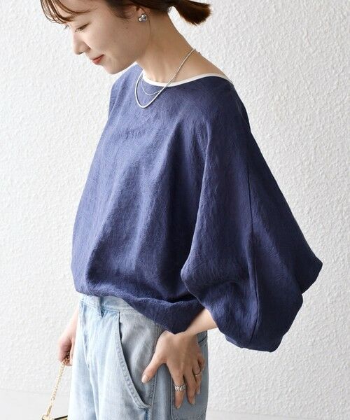 SHIPS / シップス シャツ・ブラウス | SHIPS any:〈洗濯機可能〉フラワー ジャカード ドルマン パイピング ブラウス | 詳細21