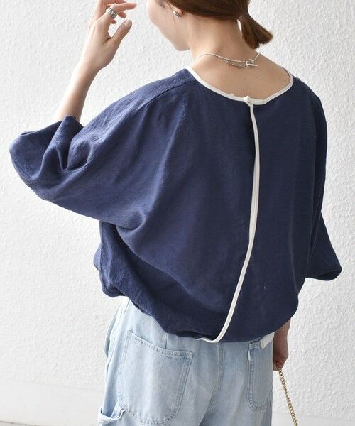 SHIPS / シップス シャツ・ブラウス | SHIPS any:〈洗濯機可能〉フラワー ジャカード ドルマン パイピング ブラウス | 詳細22