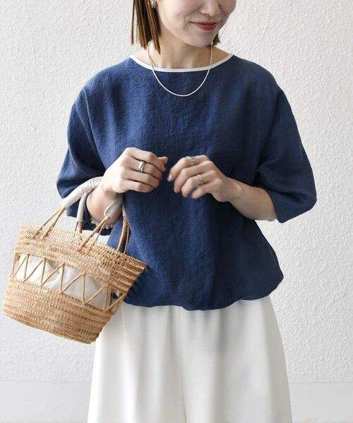 SHIPS / シップス シャツ・ブラウス | SHIPS any:〈洗濯機可能〉フラワー ジャカード ドルマン パイピング ブラウス | 詳細25