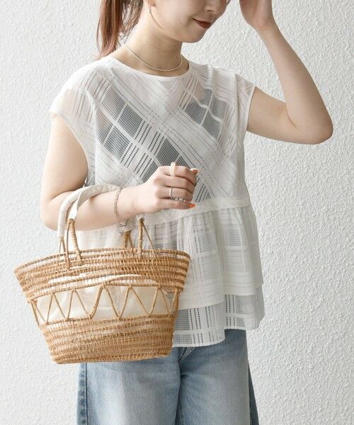 SHIPS / シップス シャツ・ブラウス | SHIPS any:〈洗濯機可能〉シアー チェック ティアード ペプラム 2WAY ブラウス | 詳細4