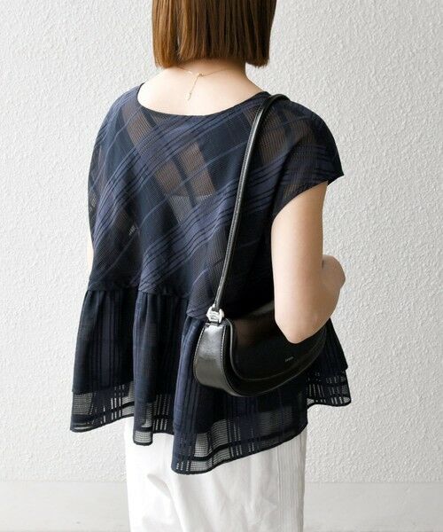 SHIPS / シップス シャツ・ブラウス | SHIPS any:〈洗濯機可能〉シアー チェック ティアード ペプラム 2WAY ブラウス | 詳細15