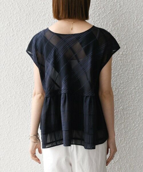 SHIPS / シップス シャツ・ブラウス | SHIPS any:〈洗濯機可能〉シアー チェック ティアード ペプラム 2WAY ブラウス | 詳細26