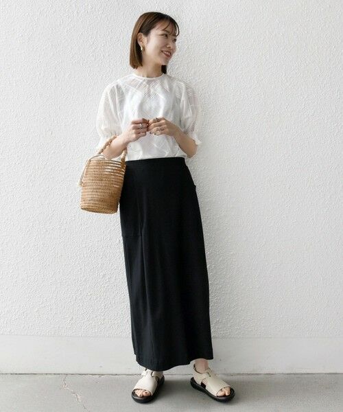 SHIPS / シップス シャツ・ブラウス | SHIPS any:〈洗濯機可能〉シアー チェック ドルマン シャーリング パフ ブラウス | 詳細1