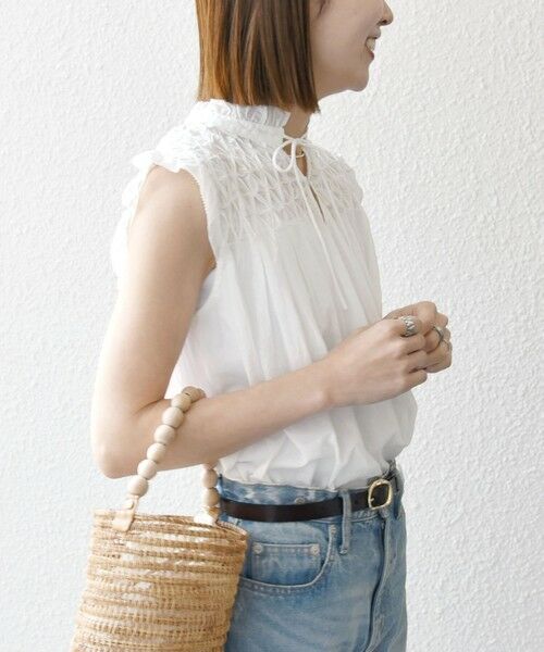 SHIPS / シップス シャツ・ブラウス | SHIPS any:〈洗濯機可能〉ハンドスモッキング コットン フリル スタンドカラー ブラウス | 詳細16