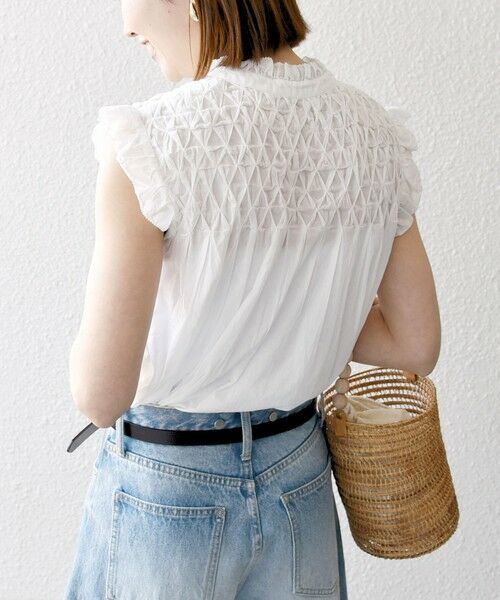 SHIPS / シップス シャツ・ブラウス | SHIPS any:〈洗濯機可能〉ハンドスモッキング コットン フリル スタンドカラー ブラウス | 詳細17