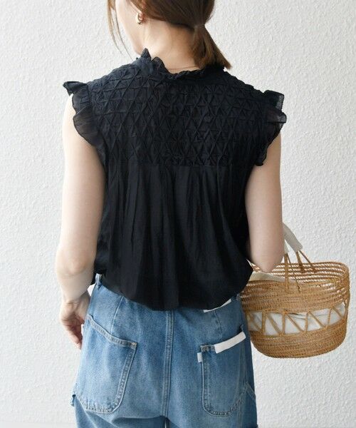 SHIPS / シップス シャツ・ブラウス | SHIPS any:〈洗濯機可能〉ハンドスモッキング コットン フリル スタンドカラー ブラウス | 詳細27