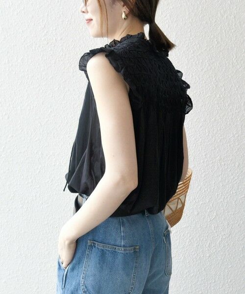 SHIPS / シップス シャツ・ブラウス | SHIPS any:〈洗濯機可能〉ハンドスモッキング コットン フリル スタンドカラー ブラウス | 詳細28