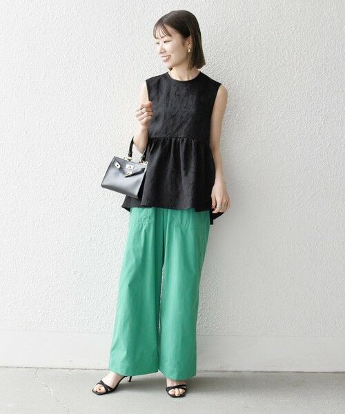 SHIPS / シップス シャツ・ブラウス | SHIPS any:〈洗濯機可能〉サテン ジャカード ノースリ ペプラム リボン ブラウス | 詳細17