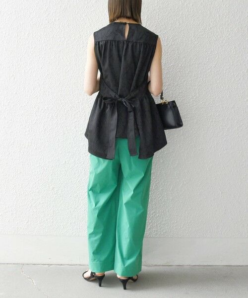 SHIPS / シップス シャツ・ブラウス | SHIPS any:〈洗濯機可能〉サテン ジャカード ノースリ ペプラム リボン ブラウス | 詳細18