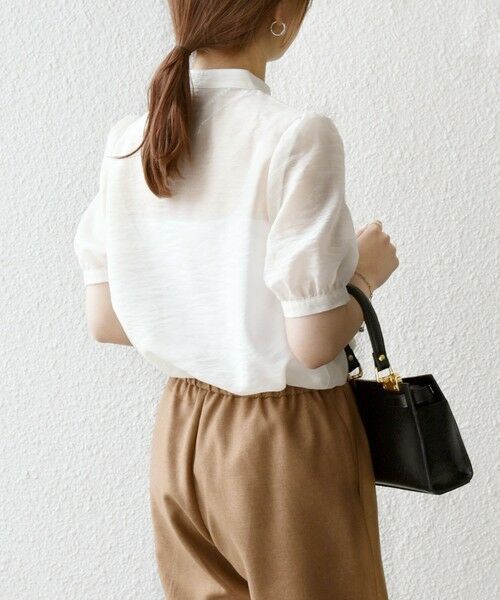 SHIPS / シップス シャツ・ブラウス | SHIPS any:〈手洗い可能〉シアー フリル バンドカラー パフ シャツ ブラウス | 詳細4