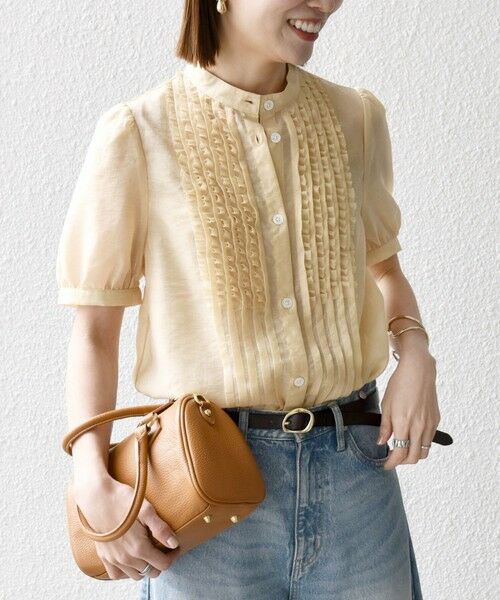 SHIPS / シップス シャツ・ブラウス | SHIPS any:〈手洗い可能〉シアー フリル バンドカラー パフ シャツ ブラウス | 詳細12