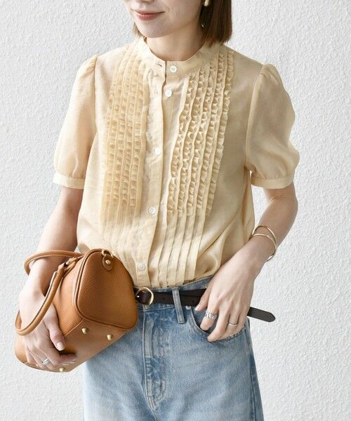 SHIPS / シップス シャツ・ブラウス | SHIPS any:〈手洗い可能〉シアー フリル バンドカラー パフ シャツ ブラウス | 詳細13