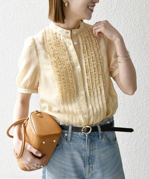 SHIPS for women/シップスウィメン 《予約》SHIPS any:〈手洗い可能〉シアー フリル バンドカラー パフ シャツ ブラウス オレンジ ONE SIZE SHIPS for women/シップスウィメン 《予約》SHIPS any:〈手洗い可能〉シアー フリル バンドカラー パフ シャツ ブラウス オレンジ ONE SIZE