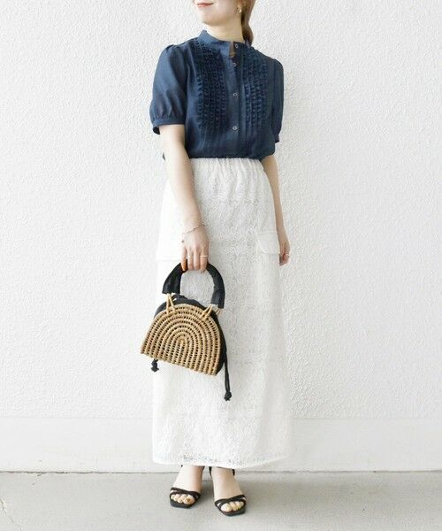 SHIPS / シップス シャツ・ブラウス | SHIPS any:〈手洗い可能〉シアー フリル バンドカラー パフ シャツ ブラウス | 詳細23