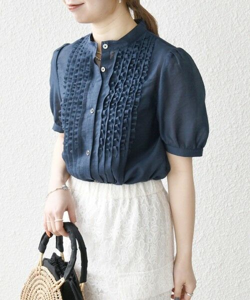 SHIPS / シップス シャツ・ブラウス | SHIPS any:〈手洗い可能〉シアー フリル バンドカラー パフ シャツ ブラウス | 詳細26