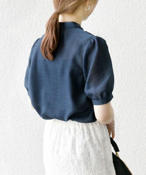 SHIPS / シップス シャツ・ブラウス | SHIPS any:〈手洗い可能〉シアー フリル バンドカラー パフ シャツ ブラウス | 詳細28