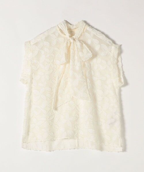 SHIPS / シップス シャツ・ブラウス | SHIPS any:〈手洗い可能〉シアー フラワー ジャカード ボウタイ フレンチ ブラウス | 詳細8