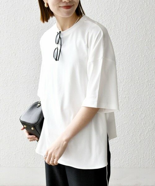 SHIPS / シップス Tシャツ | SHIPS any:〈接触冷感/汗染み防止加工/洗濯機可能〉ラウンドヘム クルー ビッグ TEE | 詳細6