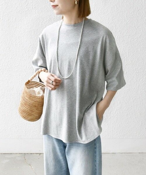 SHIPS / シップス Tシャツ | SHIPS any:〈接触冷感/汗染み防止加工/洗濯機可能〉ラウンドヘム クルー ビッグ TEE | 詳細14