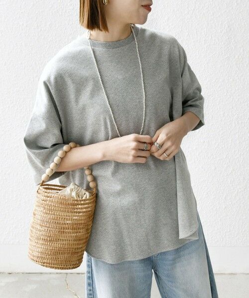 SHIPS / シップス Tシャツ | SHIPS any:〈接触冷感/汗染み防止加工/洗濯機可能〉ラウンドヘム クルー ビッグ TEE | 詳細15