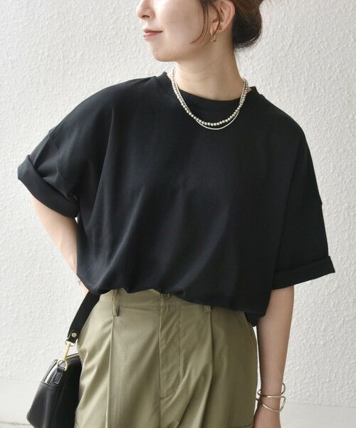 SHIPS / シップス Tシャツ | SHIPS any:〈接触冷感/汗染み防止加工/洗濯機可能〉ラウンドヘム クルー ビッグ TEE | 詳細25