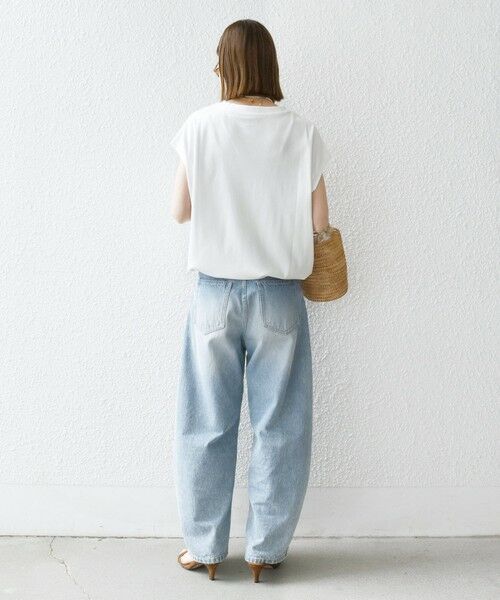 SHIPS / シップス Tシャツ | SHIPS any:〈接触冷感/汗染み防止加工/洗濯機可能〉ドロスト フレンチスリーブ TEE | 詳細2