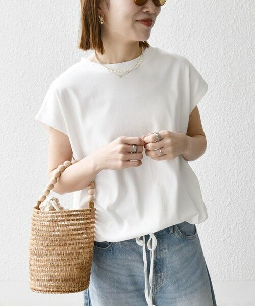 SHIPS for women/シップスウィメン 《予約》SHIPS any:〈多機能/洗濯機可能〉ドロスト フレンチスリーブ TEE ホワイト ONE SIZE SHIPS for women/シップスウィメン 《予約》SHIPS any:〈多機能/洗濯機可能〉ドロスト フレンチスリーブ TEE ホワイト ONE SIZE